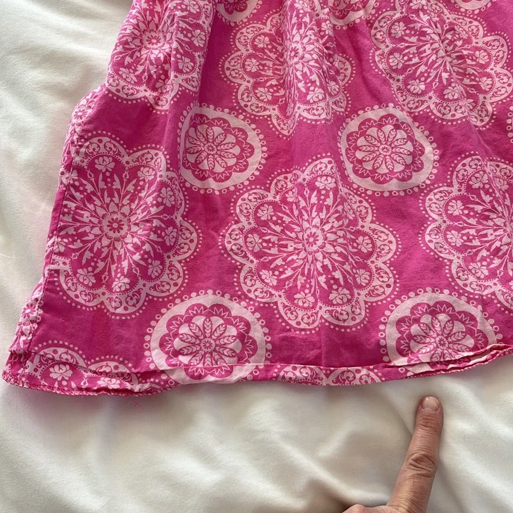 Marmellata Smocked Bohemian Print Pink Dress 4T - Picture 10 of 14